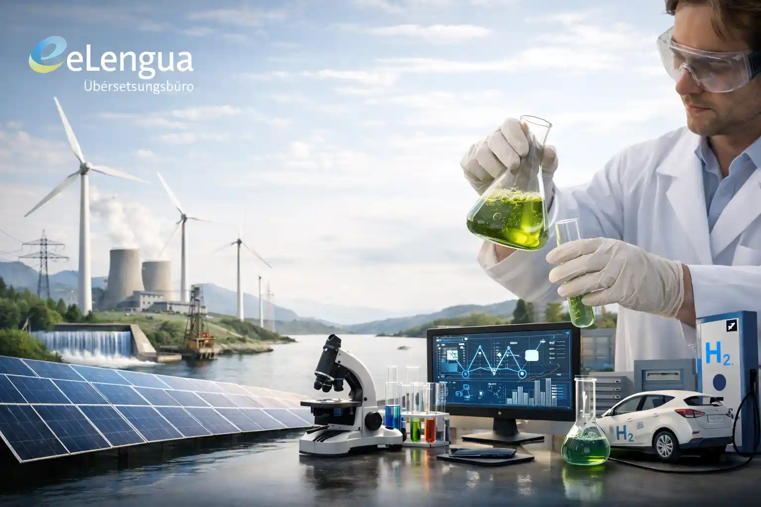 Energieforschung Labor mit Batterietechnologie und Photovoltaik - ISO 17100 zertifizierte Fachübersetzungen