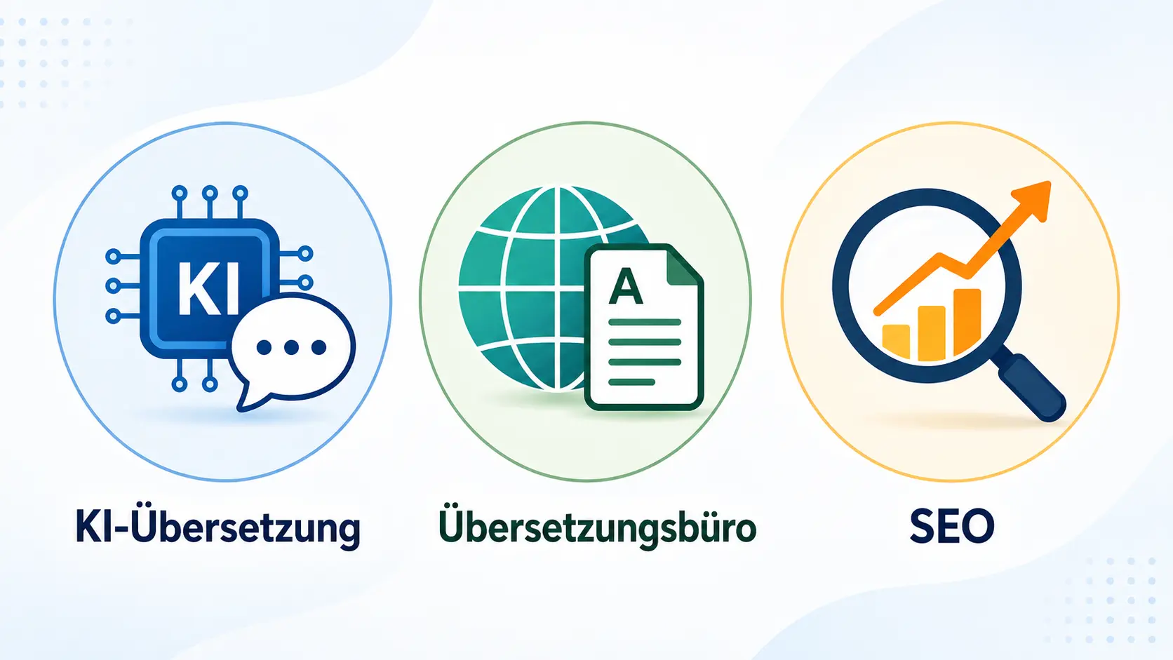 KI-Übersetzung, Übersetzungsbüro und SEO als drei halbe Lösungen